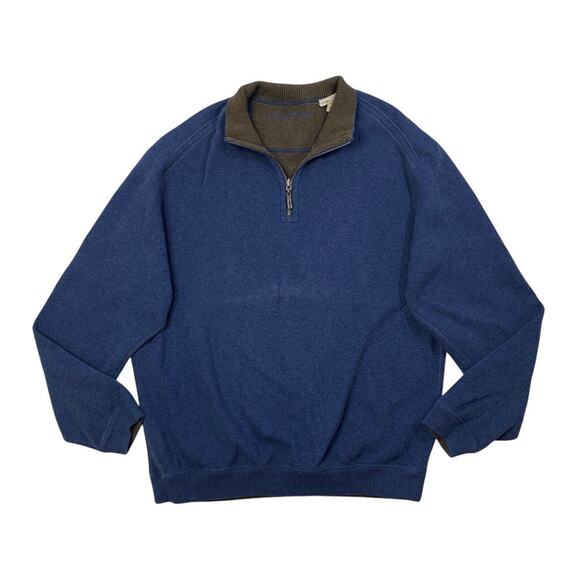 Tommy Bahama Sweater Men XL Extra Large Reversible Flip Side Quarter Zip Cotton - Picture 1 of 10
